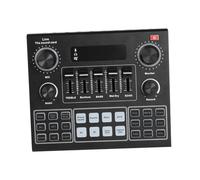 Vaguelly Mobile Live Broadcast Sound Card Voice Changer for Phone Audio Mixer for Computer Portable Sound Card for Live Streaming Gaming