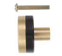 Vaguelly Modern Single Hole Brass Drawer Knob for Cabinets and Cupboards Solid Brass Handle with Replacement Door Pull for Home Hotel Furniture Simple Round Design