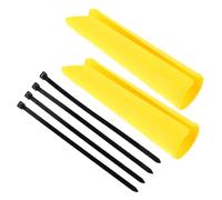 Vaguelly Motorcycle Front Fork Shock Absorber Dust Cover Set, Yellow Plastic Protective Wrap Sleeve for Off-road Dirt Bike Suspension Fork Guards