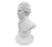 Vaguelly Mozart Bust Statue Resin Figure Sculpture Classic White Decor