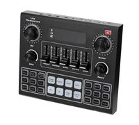 Vaguelly Multi-functional Live Sound Card for Streaming Dual Mobile Support Play Professional Pickup Low Consumption Smooth Outer Shell for Comfortable Use