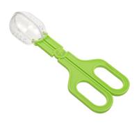 Vaguelly Multi-functional Reptile Poop Cleaning Clamp and Feeding Tool, Light Green Plastic Catcher Scoop for Fish and Reptile Cleaning and Feeding with Reliable User-friendly Clamp Design