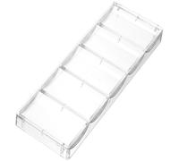Vaguelly Multi-grid Poker Chip Tray with Five-grid Design Acrylic Storage Holder for Texas Poker Chips and Other Small Items Large Capacity and Easy to Carry
