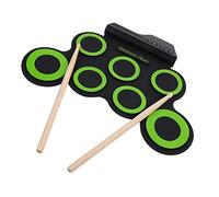 Vaguelly Multi-purpose Electric Hand Roll Drum Usb Jazz Drum Electronic Kit Boy Girl Toys Roll up Realistic Sound Effects Two-channel Output Headphone Practice Built Metronome Hi-hat Pedal