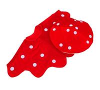 Vaguelly Mushroom Cap and Cape Costume Set for Vibrant Red Mushroom Hat with Shawl for Halloween Cosplay and Family Holiday Parties Comfortable and Playful Fancy Dress Accessory