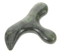 Vaguelly Natural Jade Stone Triangle Foot Massager Acupuncture Point Stick for Full Body Massage, Green Phoenix Jade Acupressure Tool for Foot Care and Professional Stone Massage