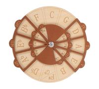 Vaguelly Natural Wooden Guitar Chord Chart Wheel Circle of Fifths Music Theory Trainer for Adults Beginners with Precise Markings Melody Tool for Songwriting and Practice