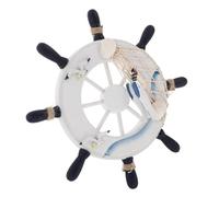 Vaguelly Nautical Ship Steering Wheel Wall Hanging Coastal Home Decor Mediterranean Beach Themed Wall Art for Living Room