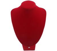 Vaguelly Necklace Display Supporting Red and Velvet Bust Stand Pendant Chain Organizer Compact Jewelry Holder for Attracting Customers Retail Shops Photoshoots Wedding Jewelry