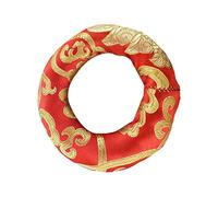 Vaguelly Nepal Handmade Buddhist Singing Bowl Cushion 10cm Diameter Copper Bell Base Mat for Meditation Sound Bowls Ritual Practice Random Color