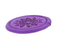 Vaguelly Nepalese Embroidered Singing Bowl Cushion Mat for Meditation and Yoga Durable Design with Traditional Patterns Small Purple for Chakra Healing and Mindfulness Practices
