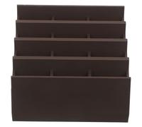 Vaguelly Organizer Box with 12 Slots 4.1x3.9x1.6 Inches Brown Barber Case Bathroom Shaving Organizer for Salon and Personal Grooming