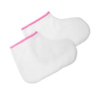 Vaguelly Paraffin Wax Foot Care Bags 2pcs Thick Cotton Foot Bath Liners with Rose Edge for Pedicure