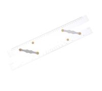Vaguelly Parallel Ruler and Precision Measurement Acrylic for Marine Navigation with Convenient Pull Design Stainless Steel Accents for Seafarers, for Ocean Navigation and Marine Research