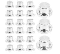 Vaguelly Perfume Cap 15mm 30pcs Collar for Metal Pump Replacement 0.59in Bottle Silver Chrome Finish Repair Bottles for DIY