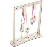 Vaguelly Physics Experiment Pulley Model Science Learning Toy with Compact Design and Portable 20X18X5Cm for Middle and High School Physics Classes and Small Inventions