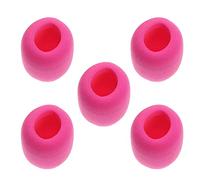 Vaguelly Pink Microphone Windscreen 5Pcs Sponge Covers for Ktv Mic Cover Singing Protection Good Shrinkage for Home Recording and News Interviews