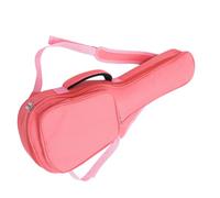Vaguelly Pink Ukulele Carry Bag with Large Capacity and Waterproof Oxford Cloth Material, Lined Padded Case Suitable for 26-27 Inch Ukuleles, Portable and Sturdy Music Instrument Accessory