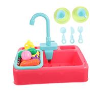 Vaguelly Plastic Bird Bath Shower Basin for Sparrow and Magpie, Convenient Automatic Circulating Water Tub to Save Time and Energy for Pet Owners, Eye-Catching Red Bird Bathing Tub
