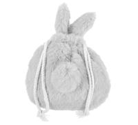 Vaguelly Plush Bunny Drawstring Makeup Bag Fluffy Cosmetic Pouch for Women Portable Small Storage Organizer with Secure Closure for Weddings Holidays Valentine S Day
