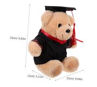 Vaguelly Plush Graduation Bear Adorable Doctor Bear Stuffed Doll for Graduation Party Decoration Safe Material for Graduates and Collectors