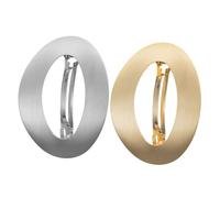 Vaguelly Ponytail Clips Simple Fashion Design 2pcs Alloy Hair Styling Accessories with Geometric Edges Spring Clasp for Holidays and Birthday Use