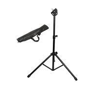 Vaguelly Portable 8-inch Dual-sided Rubber Dumb Drum Pad Tripod Stand and Carry Bag, Beginner Practice Instrument Rack, Musical Instrument Holder for Silent Stick Practice
