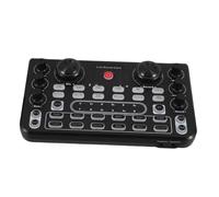 Vaguelly Portable Desktop Audio Mixer with Voice Changing Effects Compact Live Sound Card for Streaming and Singing User-friendly Audio Console Compatible with Phones and Computers