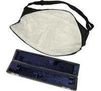 Vaguelly Portable Flute Storage Container Thicken Protective Storage Box High Grade Oxford Cloth Wood Simple Design 15.33x3.54x1.97in for Outdoors