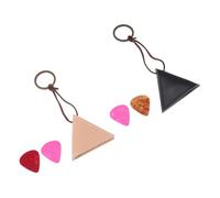 Vaguelly Portable Guitar Storage Bag Key Pendant Guitar Bass Picks for Guitarists The Go Black and Yellow Combo Random Color