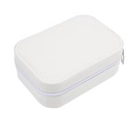 Vaguelly Portable Makeup Case with LED Lighted Mirror Small Travel Organizer for Cosmetics and Jewelry Sleek Cream Box for Outdoor and Everyday Use