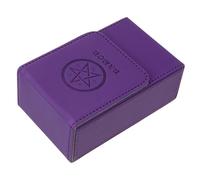 Vaguelly Portable Pu Tarot Card Storage Box with Magnetic Lid Card Container Practical Scratch-resistant Easy to Clean Capacity Smooth Edges for Beginners and Game