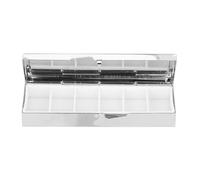 Vaguelly Portable Storing Pill Box Keychain Rectangular Stainless Steel with Anti-Rust and Water-Proof Features, for Candies and Chocolates Anywhere