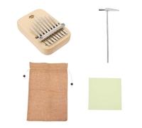 Vaguelly Portable Thumb Piano Kalimba Finger Piano Lightweight Easy to Carry for Beginners Music Natural Wood Color Design
