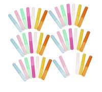 Vaguelly Portable Toothbrush Box Set 40pcs Dustproof Storage Cases, Travel Toothbrush Holder Multi-Color Frosted Covers for Family Bathroom and Camping