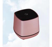 Vaguelly Portable USB Powered Computer Speaker Mini Desktop Soundbar with Bass Stereo Volume Control Compact Design for Home Office Rose Gold