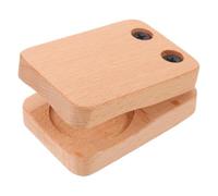 Vaguelly Portable Wooden Castanet Clapper for Cajon Box Drum Accompaniment, Lightweight Double Layer Design Solid Wood Hand Clapper Feel, Clips onto Cajon Drum Edges for Live and Street