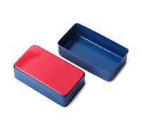Vaguelly Protective Guitar Pickup Covers 2 Pcs Fully Enclosed Metal Covers Single Humbucker Style Red/Blue GB303H