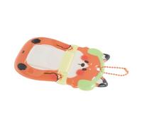 Vaguelly PVC Animal Card Holder Fox Design with Keychain for Fans and Collectors Cute Cartoon Photocard Sleeve Suitable for Stray Lanyard Versatile Id and Bank Card Protector for School and