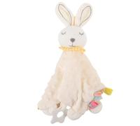 Vaguelly Rabbit Shaped Baby Appeasing Towel Soft Down Alternative Cotton and Spandex Material Pacifying Toy Towel for Newborn Baby Comfort and Sleep Soothing