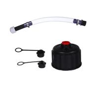 Vaguelly Racing Car Oil Filling Hose Oil Filler Cap and Gas Jug Replacement Caps Set for Motorsport Gasoline Tanks, Black Soft Hose Compatible Racing Fuel Jugs and Gas Cans