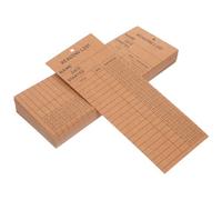 Vaguelly Reading List Bookmarks Stylish and Practical 50pcs Brown Paper Library Card Book Tracker to Record Start and End Dates for Students and Book Club Members for Libraries
