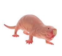 Vaguelly Realistic Mole Figurine for Made of Lightweight Plastic in Beige Colour, Adorable Animal Model to Decorate Your Table or Small Garden