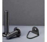 Vaguelly Recessed D Bolt-on Trailer Anchor Kit for Trailers V-shaped 2pcs Carbon Steel Heavy Duty Truck Cargo Tie down Hooks for Securing Loads