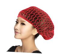 Vaguelly Red Hair Accessories Ladies Cap Head Wrap for Adult Women Hair Bonnet for Sleeping Rayon Net Snood Cover Breathable Stretchy for Women Fits for Reenacting Victorian Portrayals