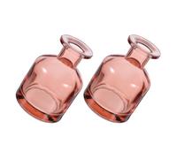 Vaguelly Reed Diffuser Bottles Glass 2Pcs 150Ml Cylindrical Empty Aromatherapy Jar for Essential Oils Home Fragrance Replacement and Craft Use (Deep Pink)