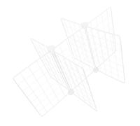 Vaguelly Refrigerator Bin Separator: Iron 6 Grid Metal Shelf Divider - Kitchen Cupboard Organizer - Versatile Use Freezer Storage Rack