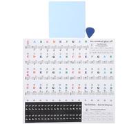 Vaguelly Removable Piano Keyboard Note Labels 61/88 Keys Colorful Music Sticker for Beginners, Piano Key Stickers with Notes and Staff Paper for Electronic Keyboard Protection