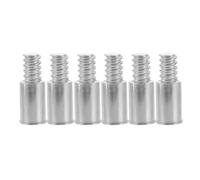 Vaguelly Replacement Pole Adapter Connector Aluminum Alloy Threaded End Tips 6pcs Easy Installation and Improving Durability for Mop and Broom Handles for Household Cleaning