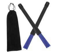 Vaguelly Retractable Nylon Wire Drum Brush with Anti-slip Plastic Handle for Jazz and Percussion Drums Professional Drumsticks with Spring Back Effect Compact Storage Bag Included